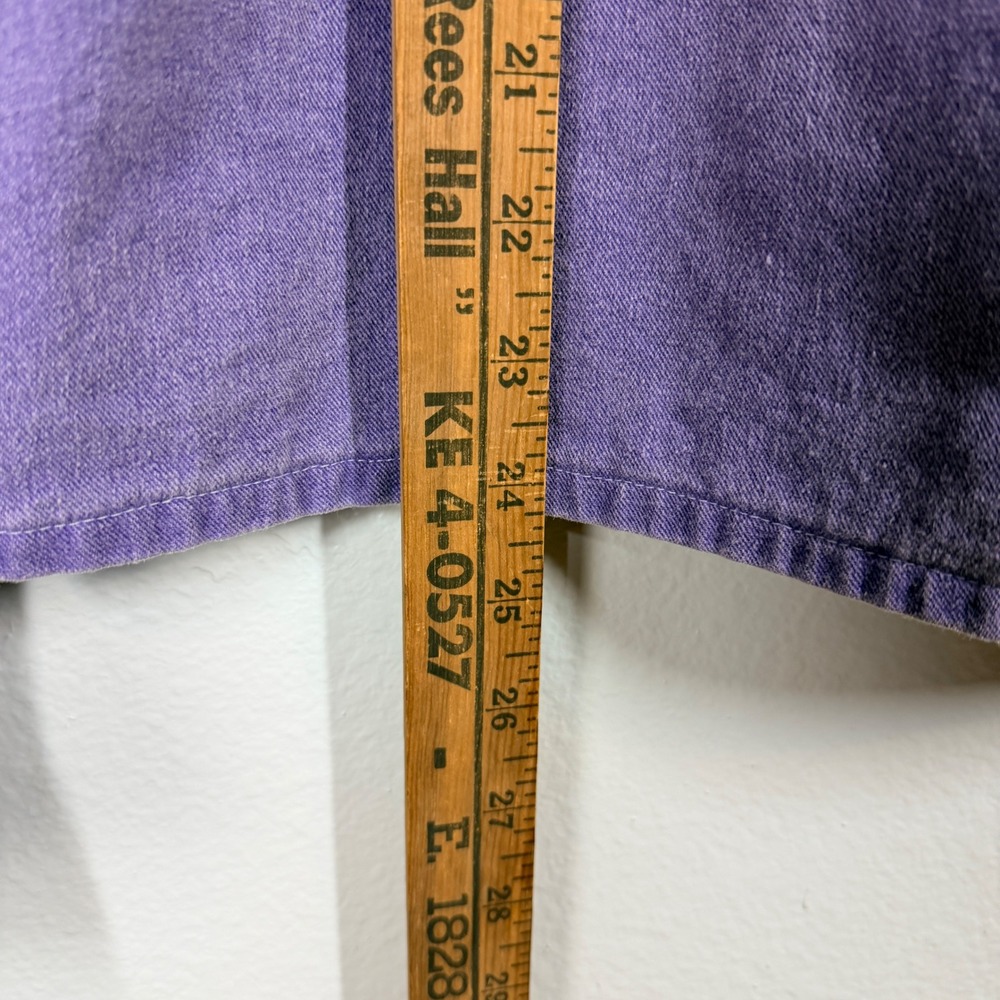 Coldwater Creek Button Down Women S Purple Buffalo Graphic Western Shirt - Picture 5 of 6